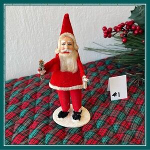 Vintage Belsnickel Santa Claus Standing Figure on Base St. Nicholas MadeJapan #1